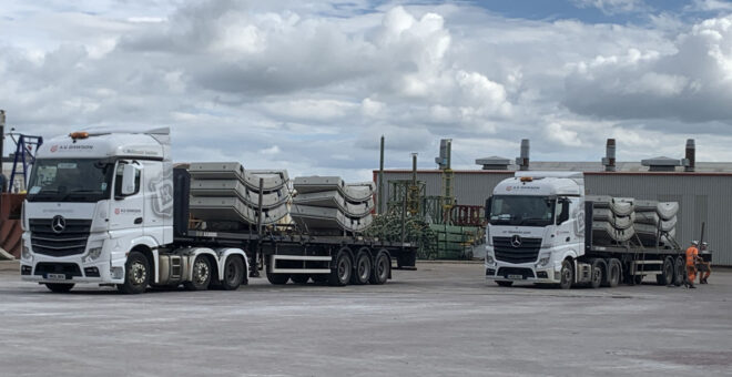 Tunnel segments imported to support mine construction