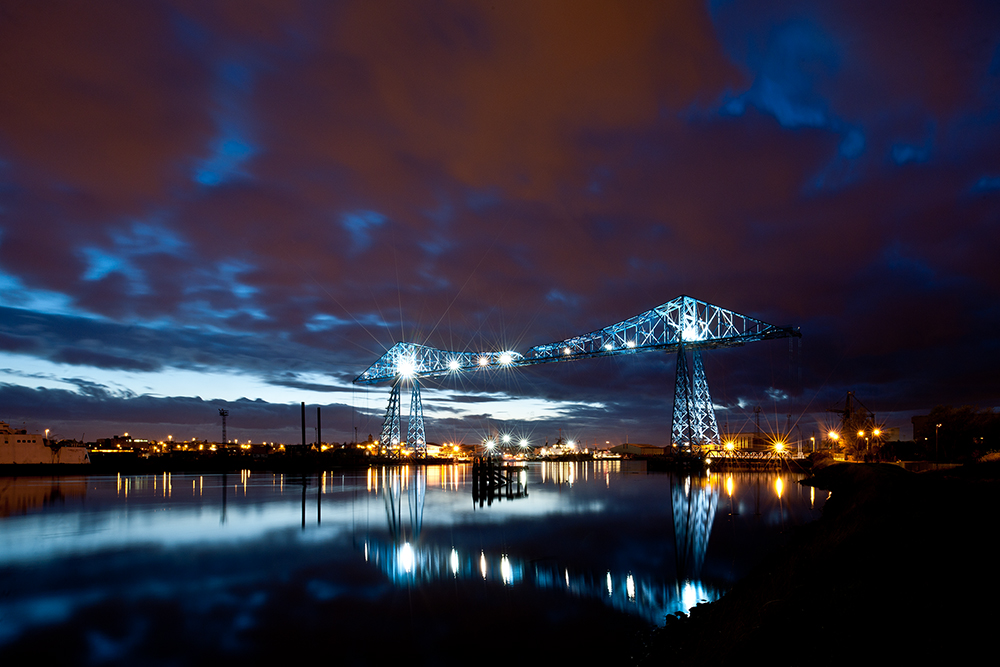 Transporter Bridge at night