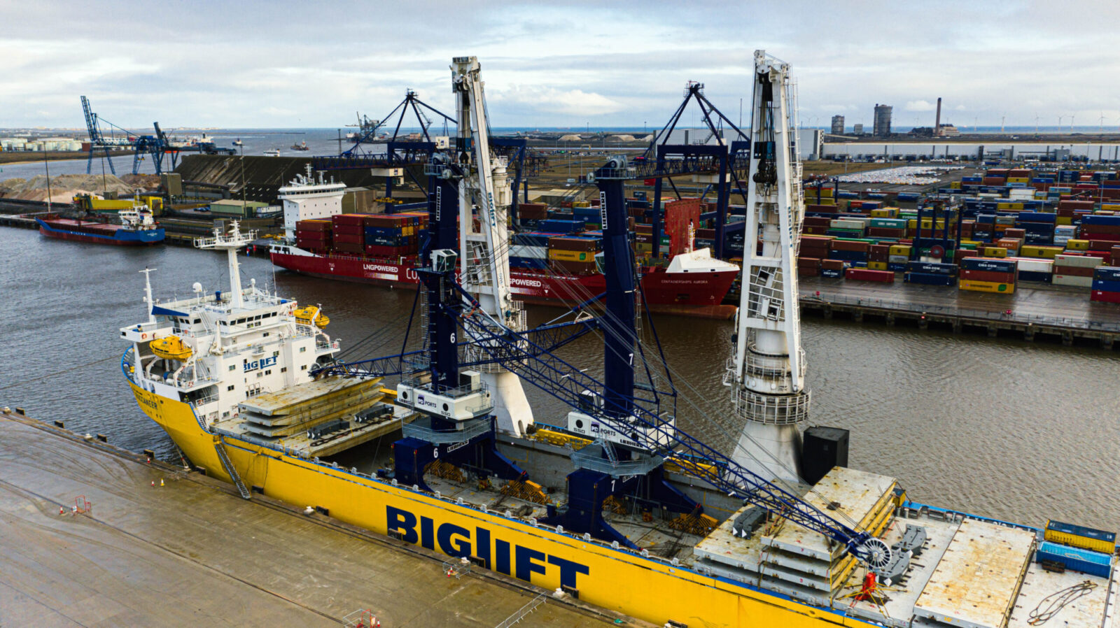 Fully electric cranes at Tees Dock offer sustainability boost