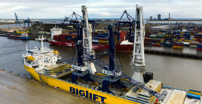 Fully electric cranes at Tees Dock offer sustainability boost